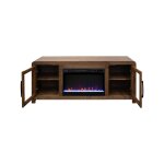 Haven 65″ Fireplace TV Stand with Glass Doors Entertainment Stands Legends Furniture 9