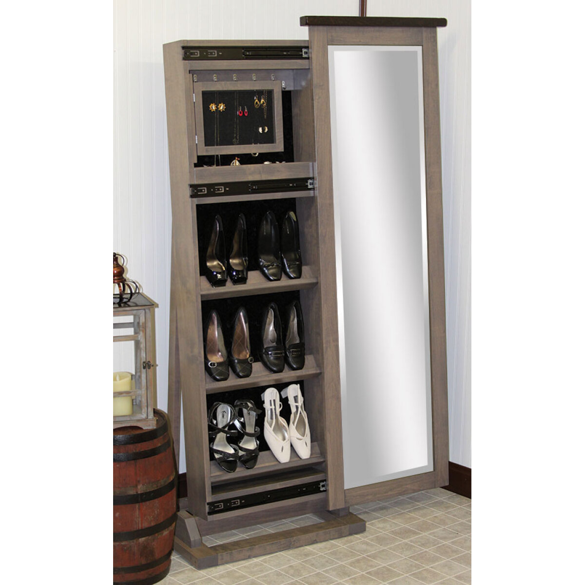 1044-350 Amish Made Shoe Armoire Accent Furniture Amish Made 5