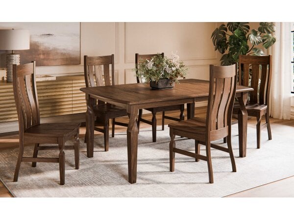 Brantley 7 Piece Ohio Amish Made- Real Solid Wood Dining Set Dining Sets Amish Made