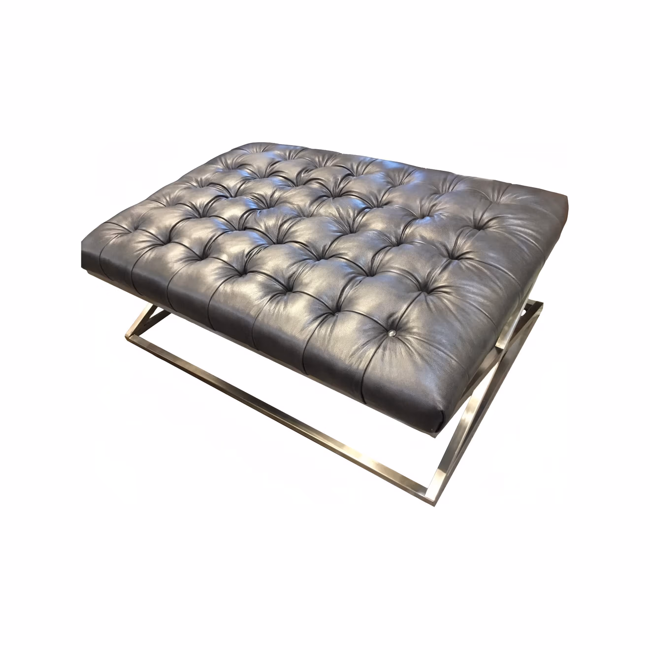 Craftmaster Leather Ottoman Final Price