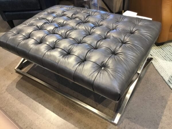 Craftmaster Leather Ottoman Final Price Clearance