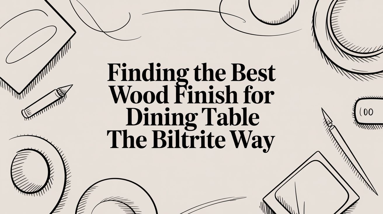Best Wood Finish For Dining Table Line Art