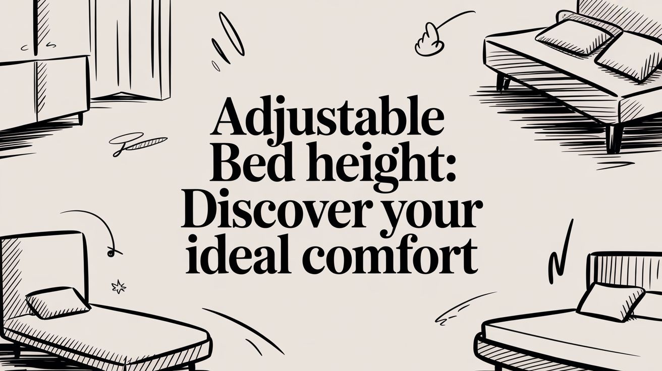 Adjustable Bed Height Bed Sketch