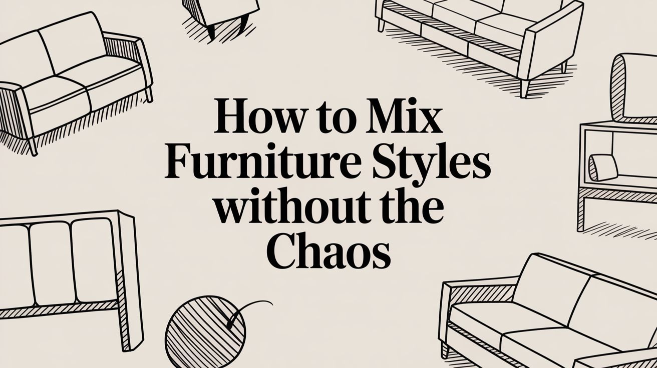 How To Mix Furniture Styles Furniture Illustration