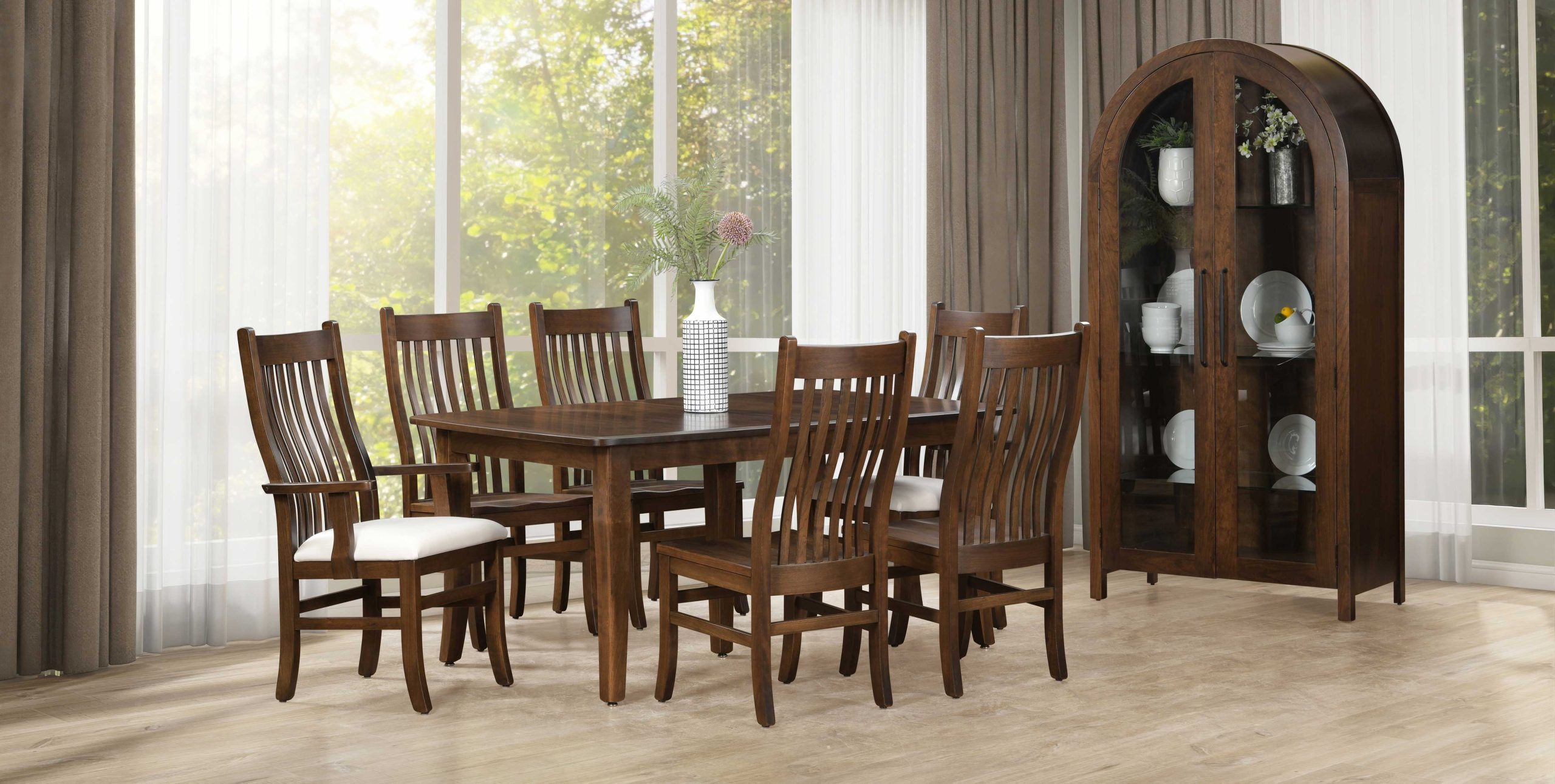 Shawnee 5 Piece Ohio Amish Made- Real Solid Wood Dining Set Dining Sets Amish Made 11