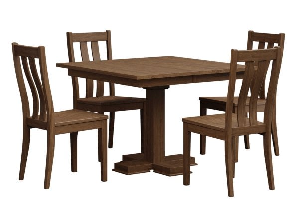 Delta – 5 Piece Ohio Amish Made- Real Solid Wood Dining Set Dining Sets Amish Made