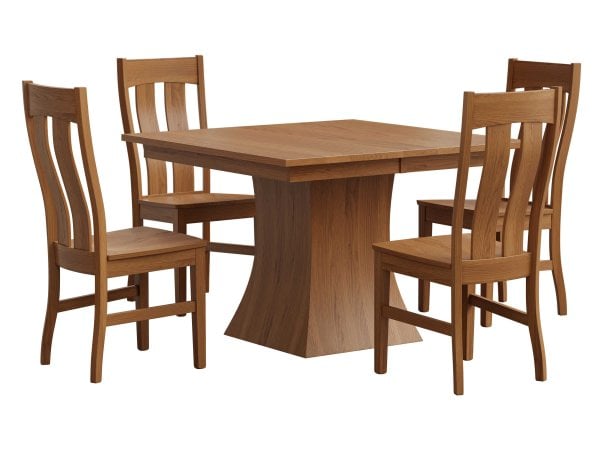 Anover – 5 Piece Ohio Amish Made- Real Solid Wood Dining Set Dining Sets Amish Made