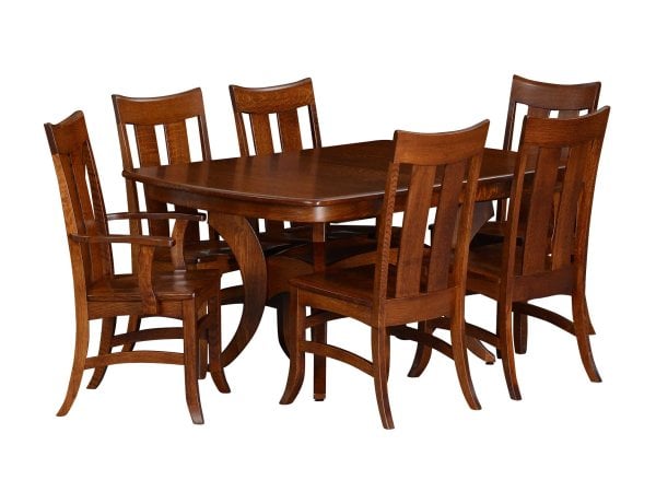 Galveston 7 Piece Ohio Amish Made- Real Solid Wood Dining Set Dining Sets Amish Made