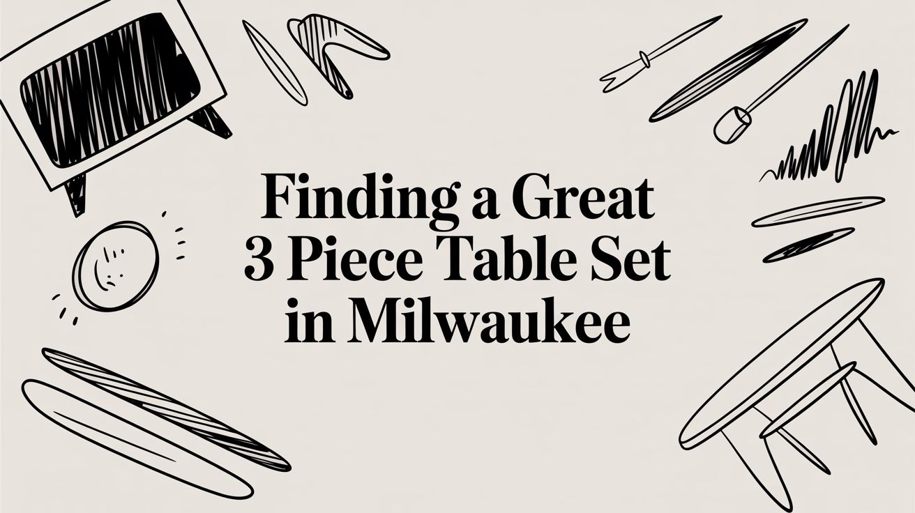 3 Piece Table Set Doodles