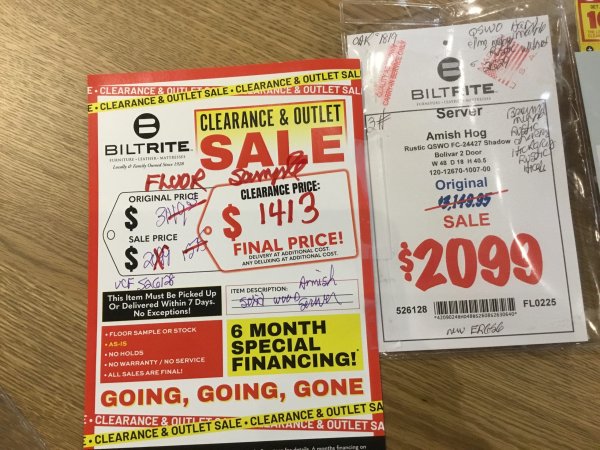 Amish Made Server Final Price Clearance 6