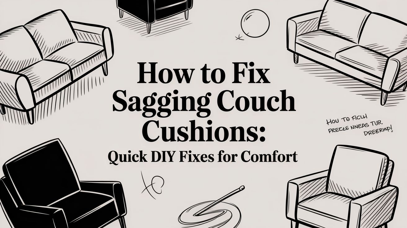 How To Fix Sagging Couch Cushions Furniture Illustration