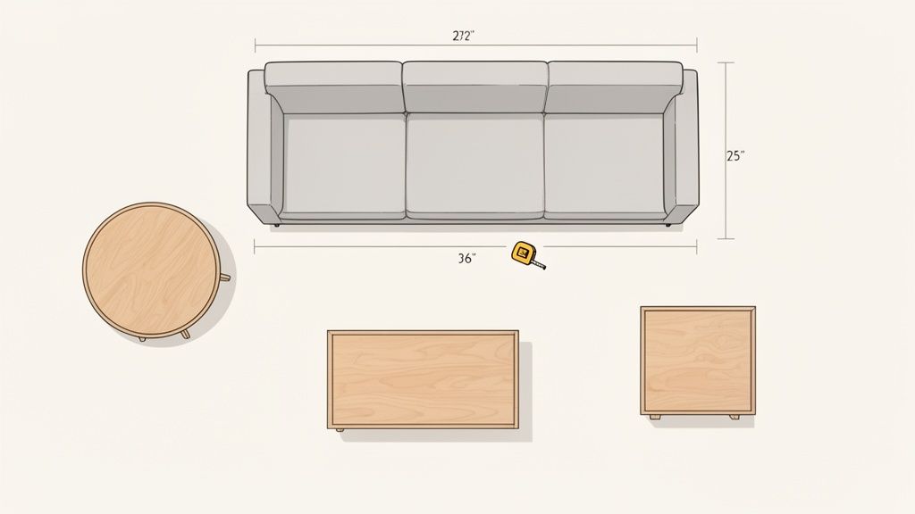 maple cocktail table