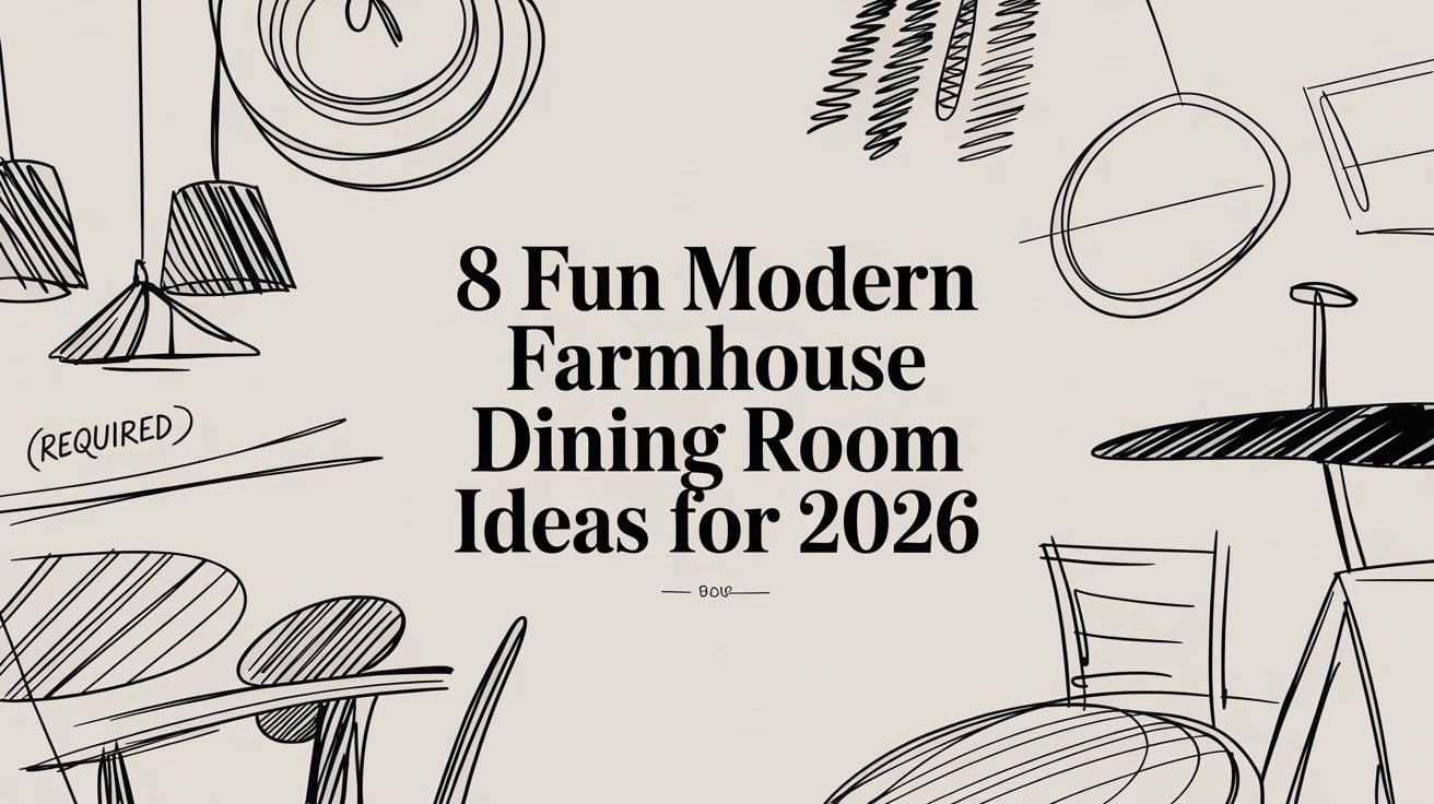 Modern Farmhouse Dining Room Ideas Sketches