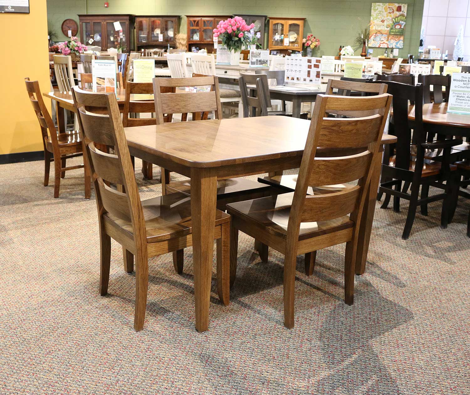 Arlington 7 Piece Ohio Amish Made- Real Solid Wood Dining Set Dining Sets Amish Made 8