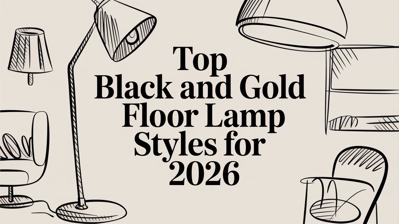 Black And Gold Floor Lamp Interior Design