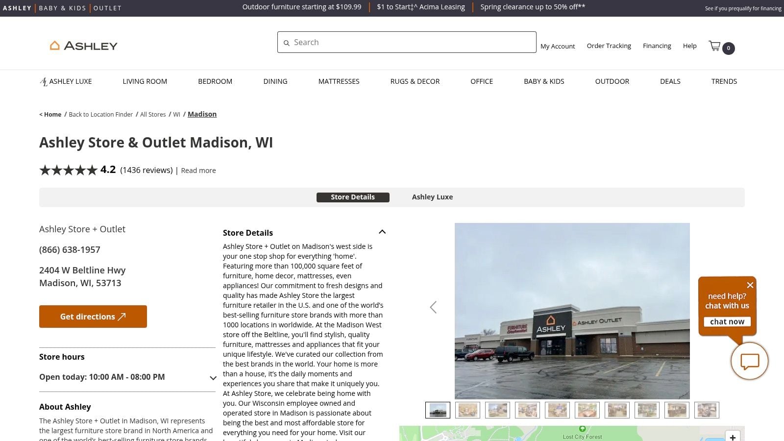 Ashley Store (Madison East & West; includes Outlet)