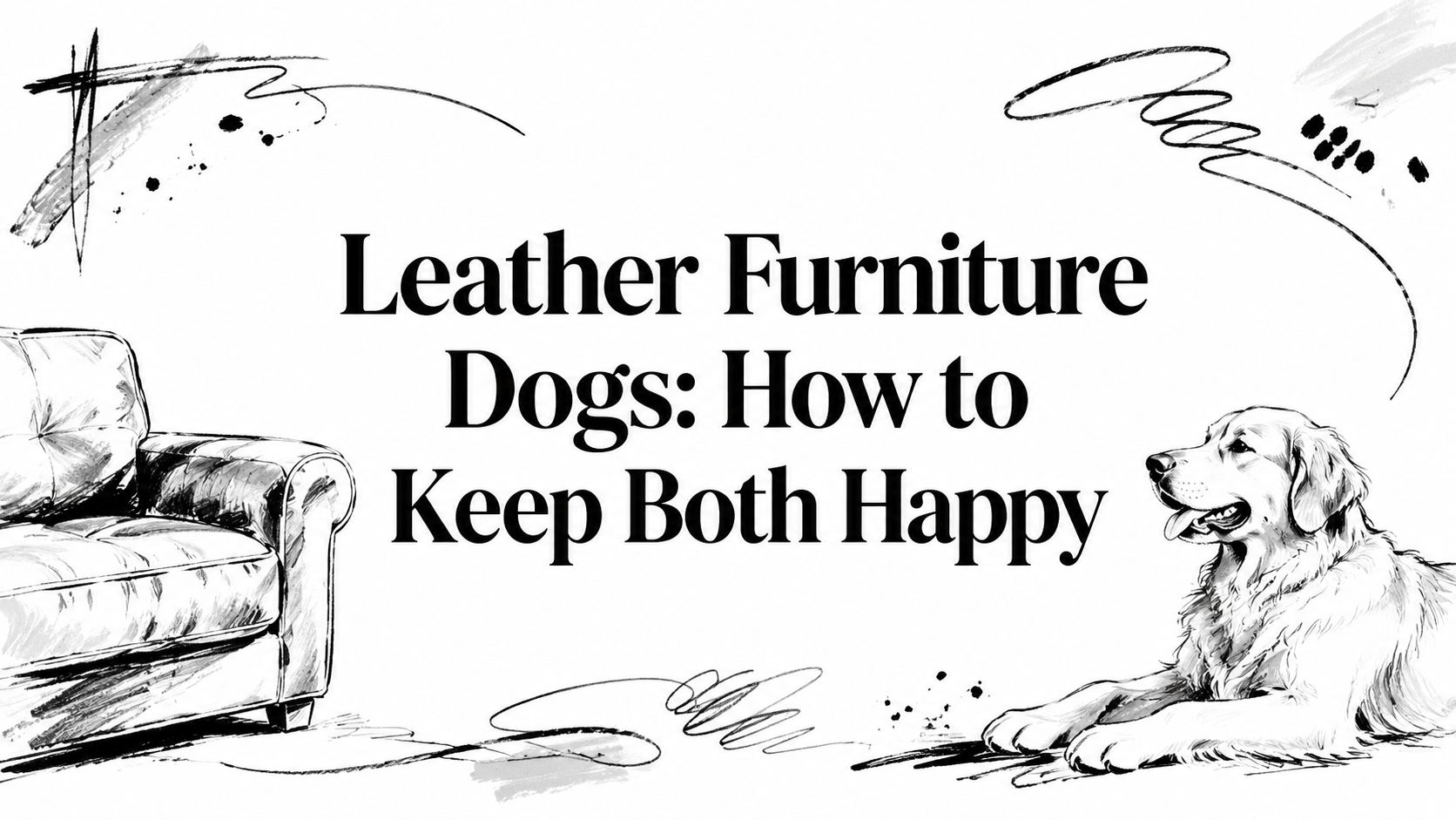 Leather Furniture Dogs Dog Illustration