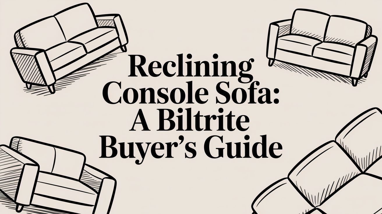 Reclining Console Sofa Furniture Guide