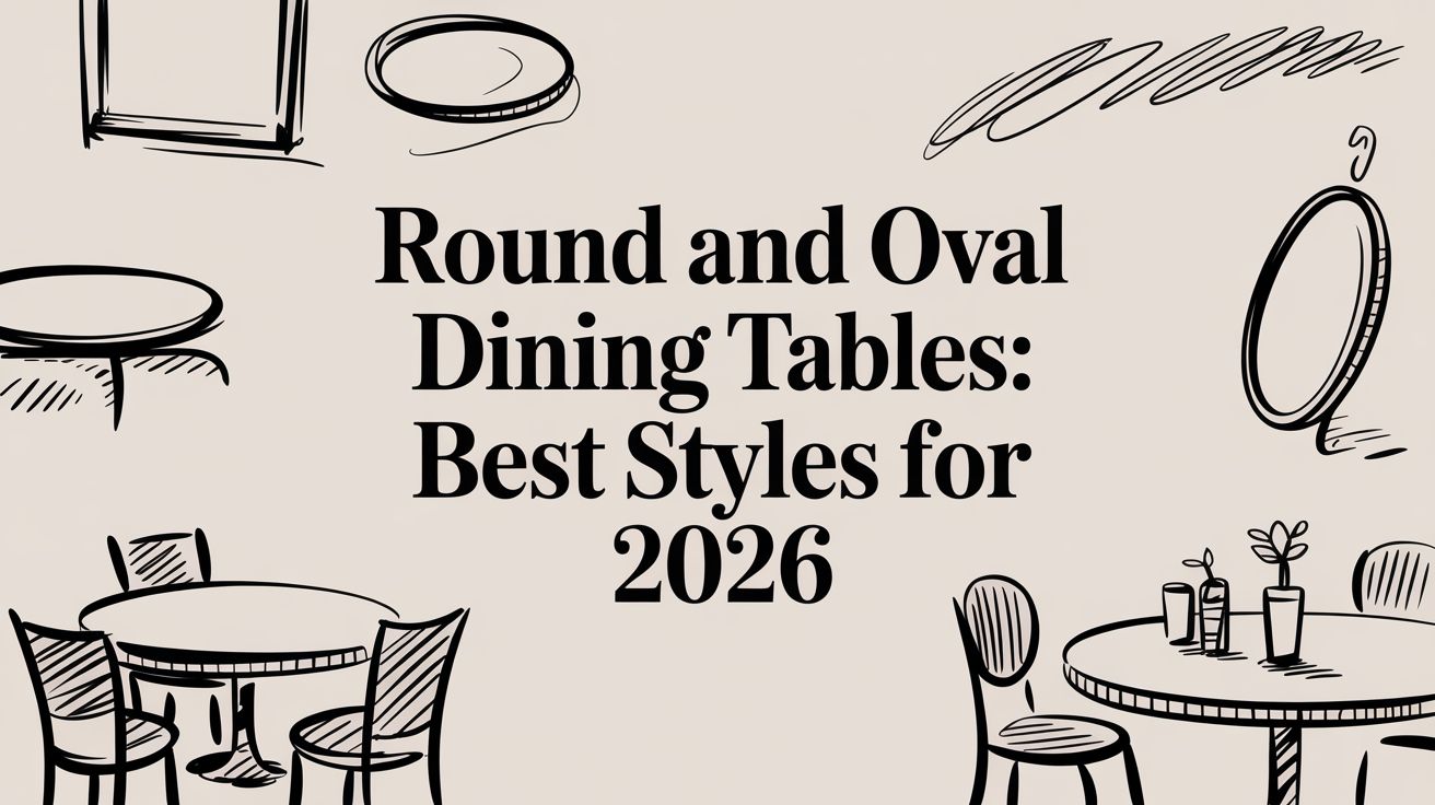 Round And Oval Dining Tables Furniture Sketches