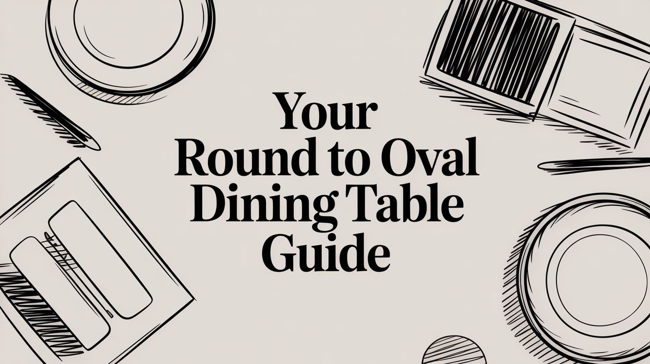 Round To Oval Dining Table Dining Sketch