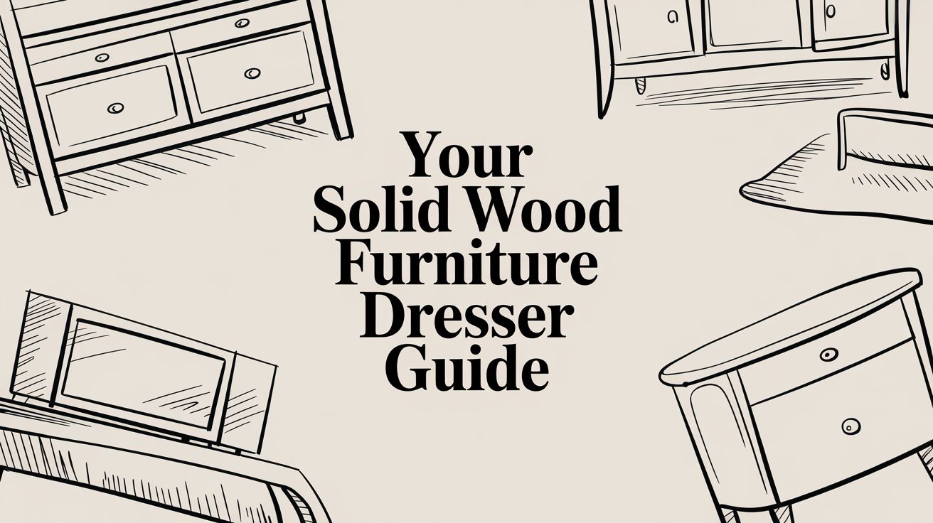 Solid Wood Furniture Dresser Furniture Illustrations