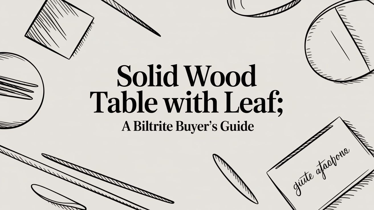 Solid Wood Table With Leaf Design Cover