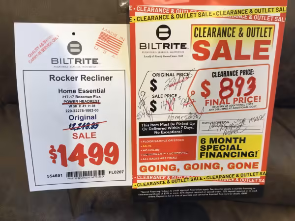 Home Essential Rocker Recliner Final Price - Image 2