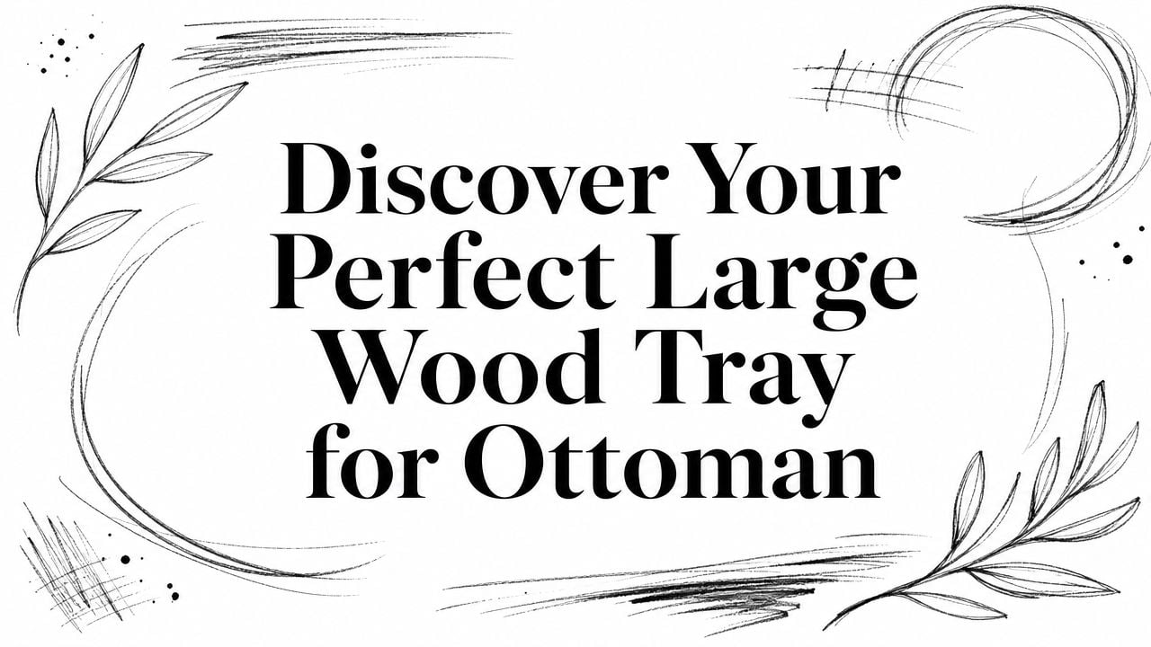 Large Wood Tray For Ottoman Decorative Graphic