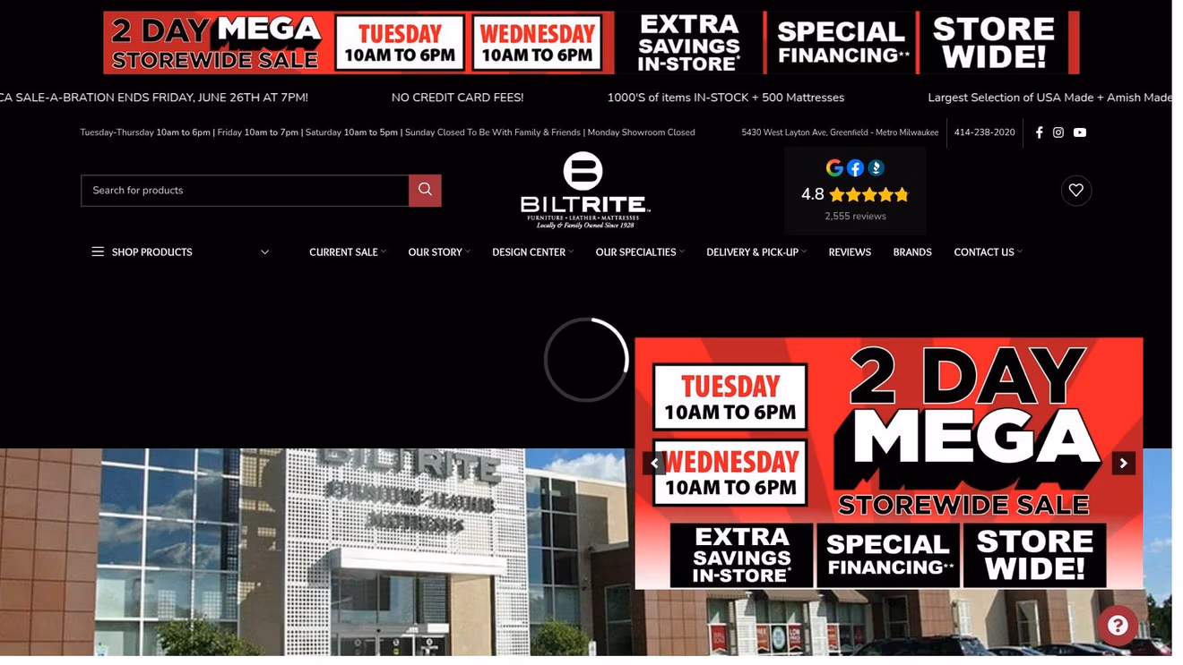 Screenshot from https://www.biltritefurniture.com/
