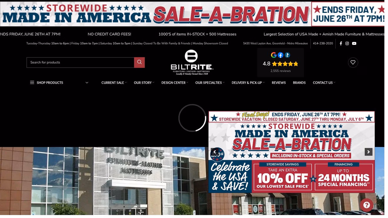 Screenshot from https://www.biltritefurniture.com