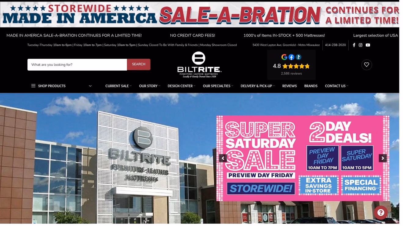Screenshot from https://www.biltritefurniture.com
