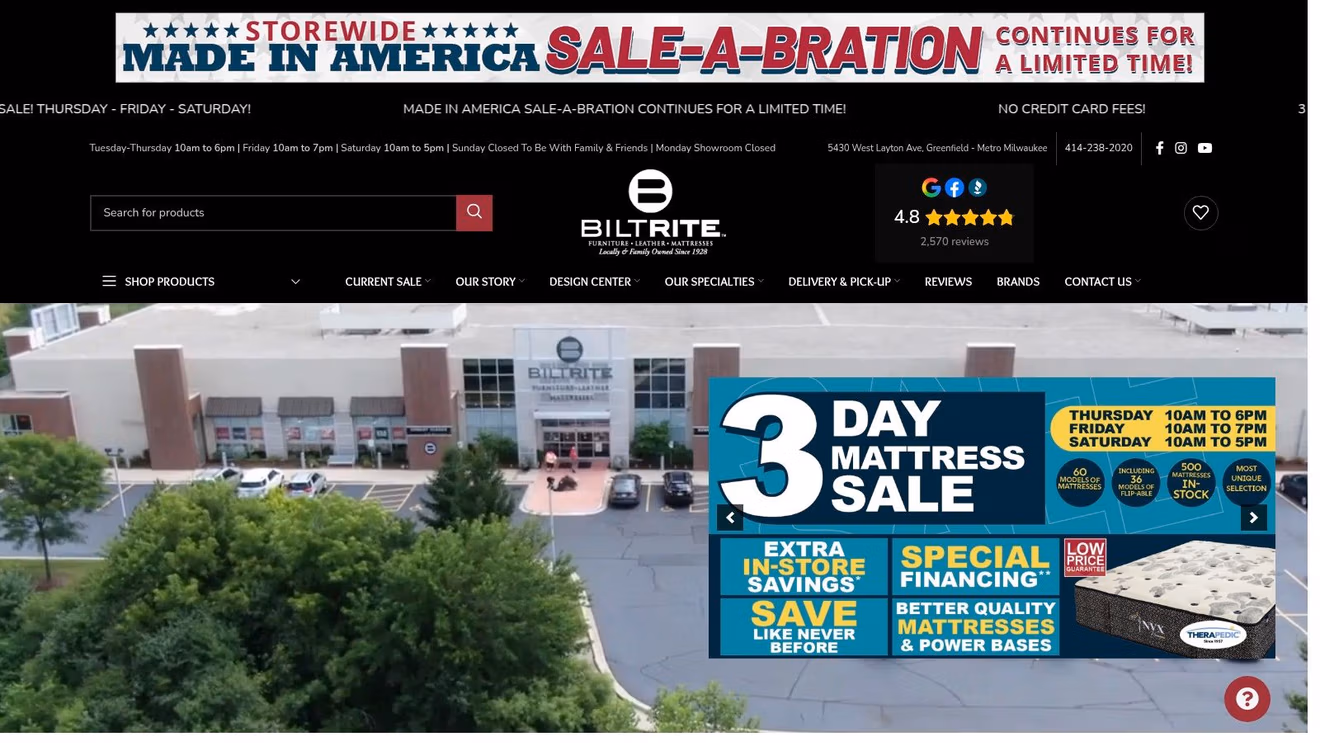 Screenshot from https://www.biltritefurniture.com