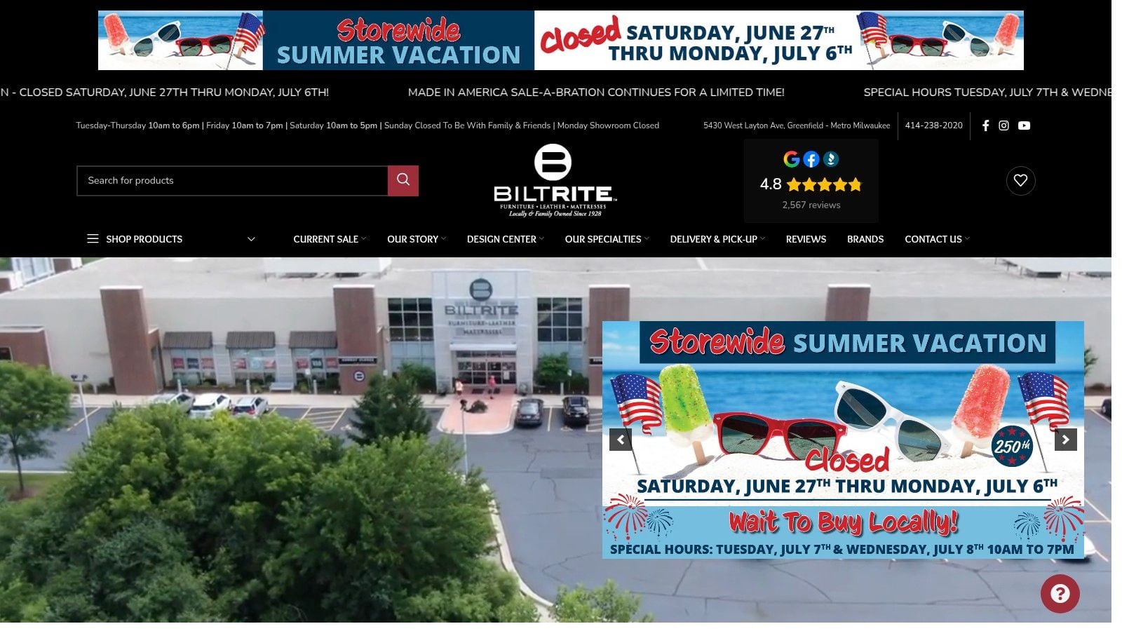 Screenshot from https://www.biltritefurniture.com