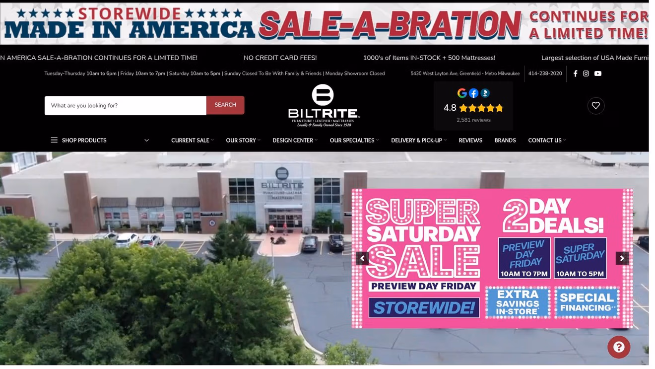 Screenshot from https://www.biltritefurniture.com