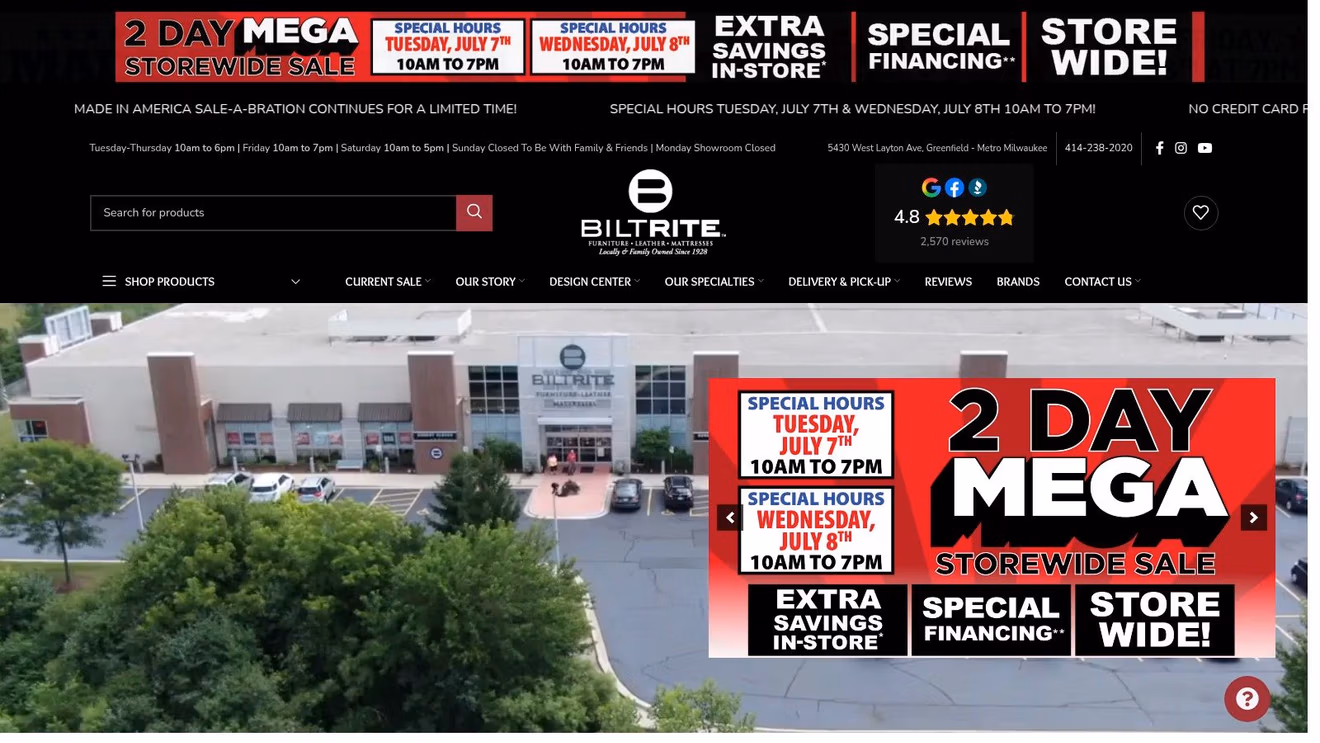 Screenshot from https://www.biltritefurniture.com