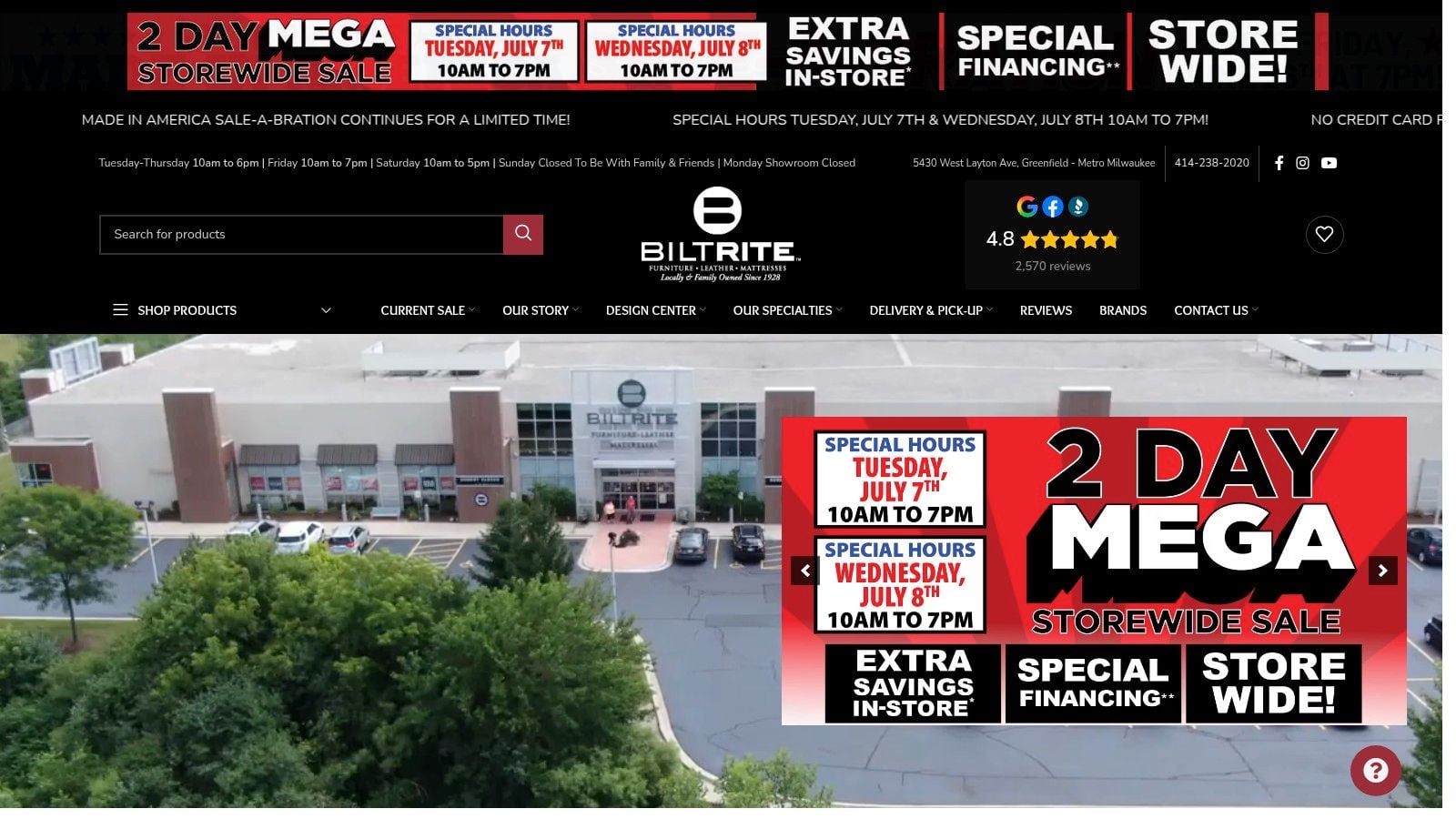 Screenshot from https://www.biltritefurniture.com