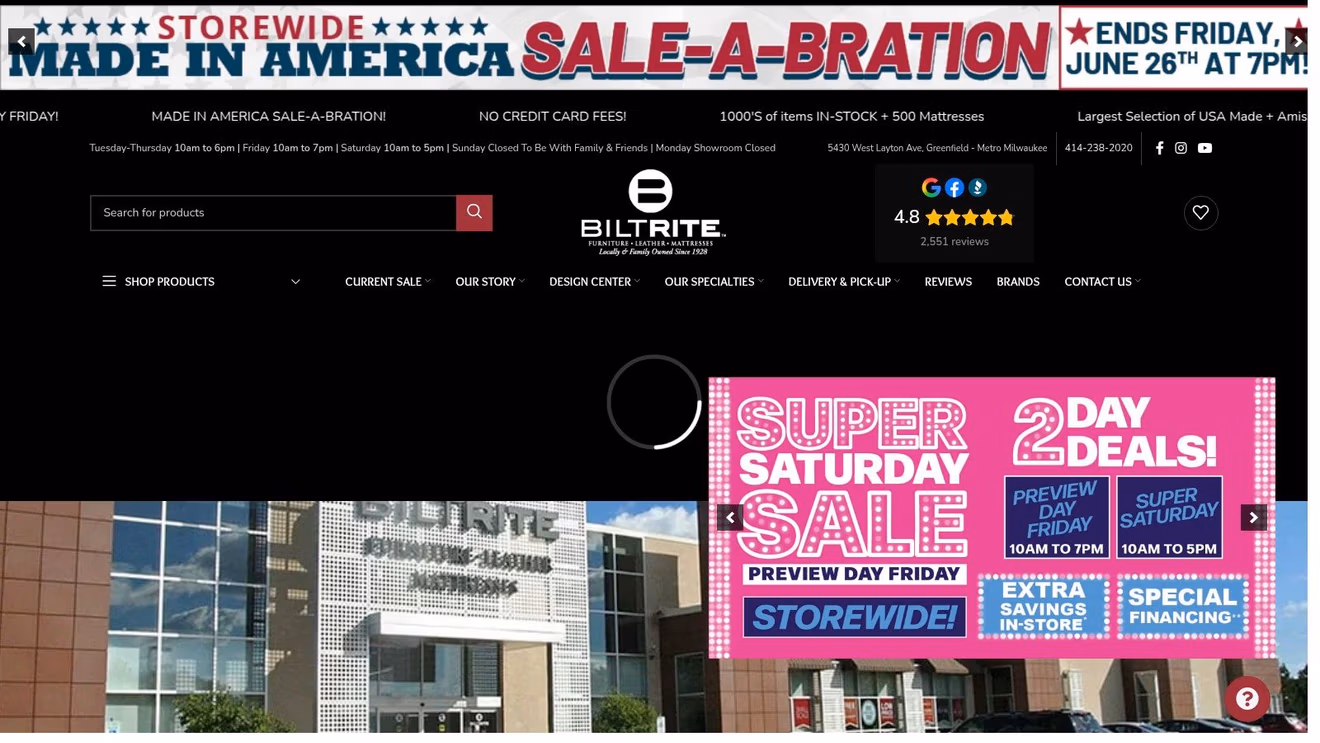 Screenshot from https://www.biltritefurniture.com
