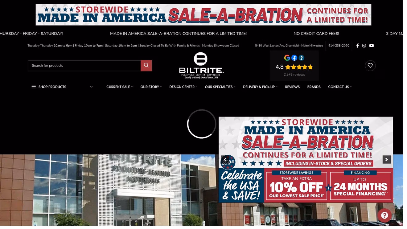 Screenshot from https://www.biltritefurniture.com