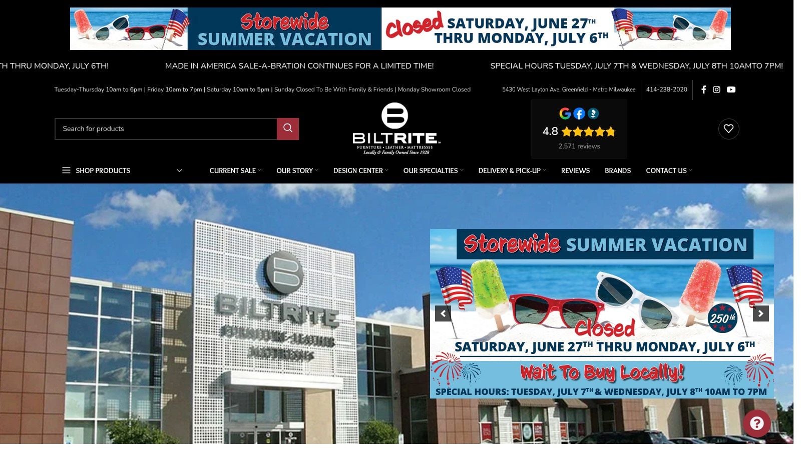 Screenshot from https://www.biltritefurniture.com