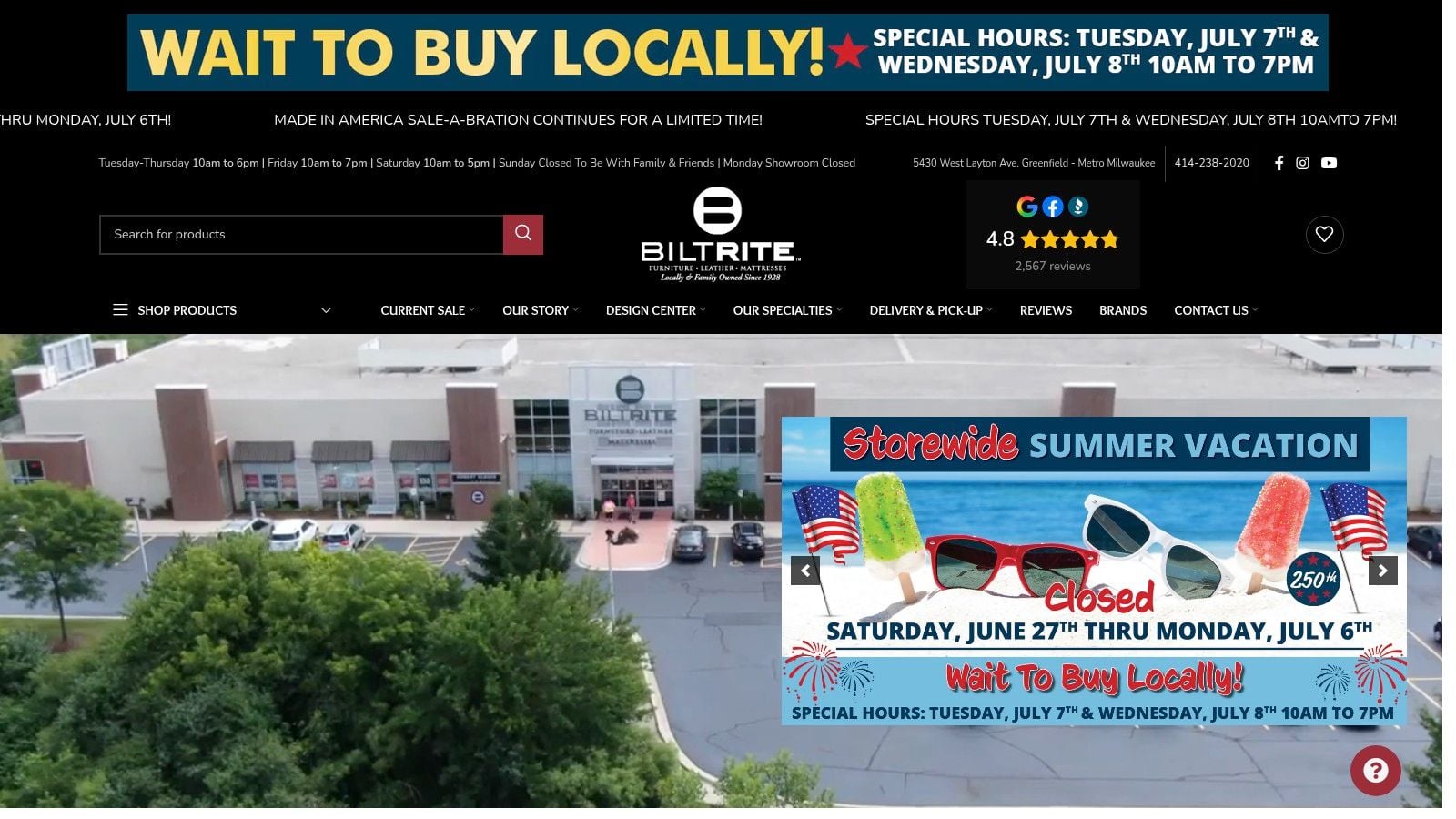 Screenshot from https://www.biltritefurniture.com
