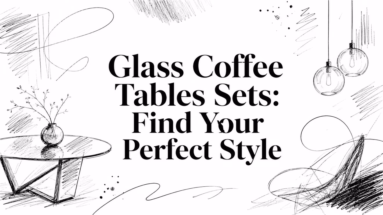 Glass Coffee Tables Sets Illustration