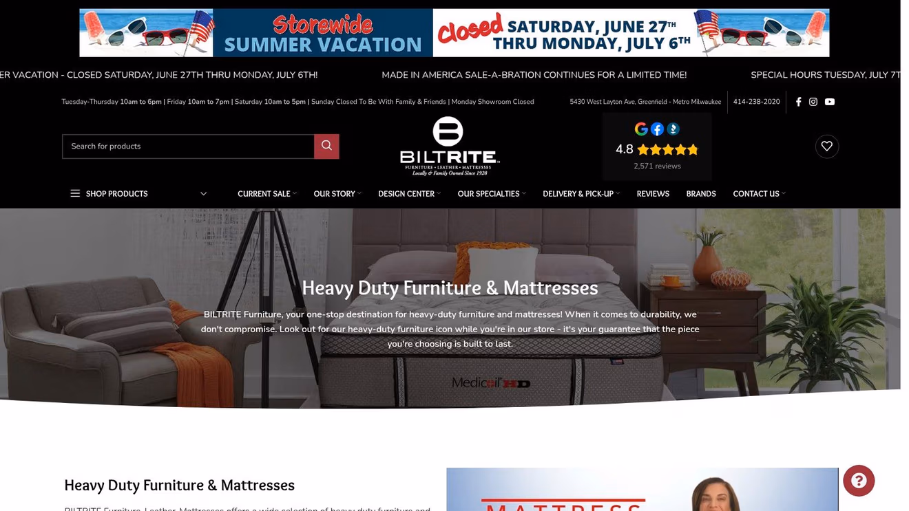 Screenshot from https://www.biltritefurniture.com/heavy-duty-furniture-and-mattresses/