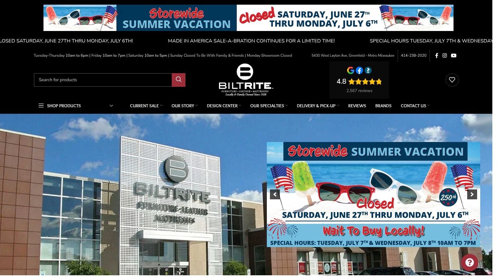 Screenshot from https://www.biltritefurniture.com