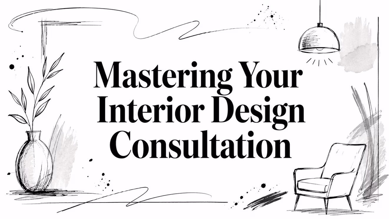 Interior Design Consultation Sketch Illustration