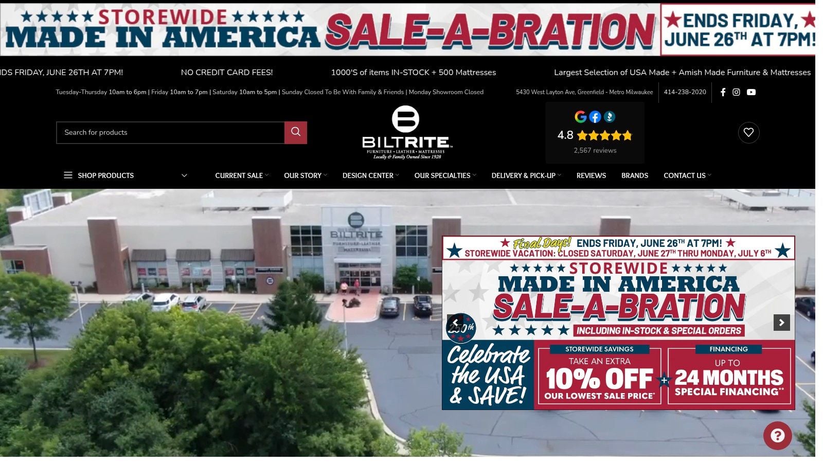 Screenshot from https://www.biltritefurniture.com