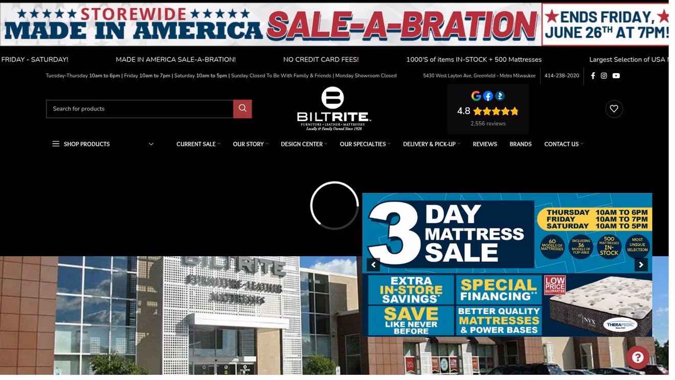 Screenshot from https://www.biltritefurniture.com