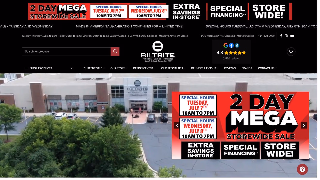 Screenshot from https://www.biltritefurniture.com