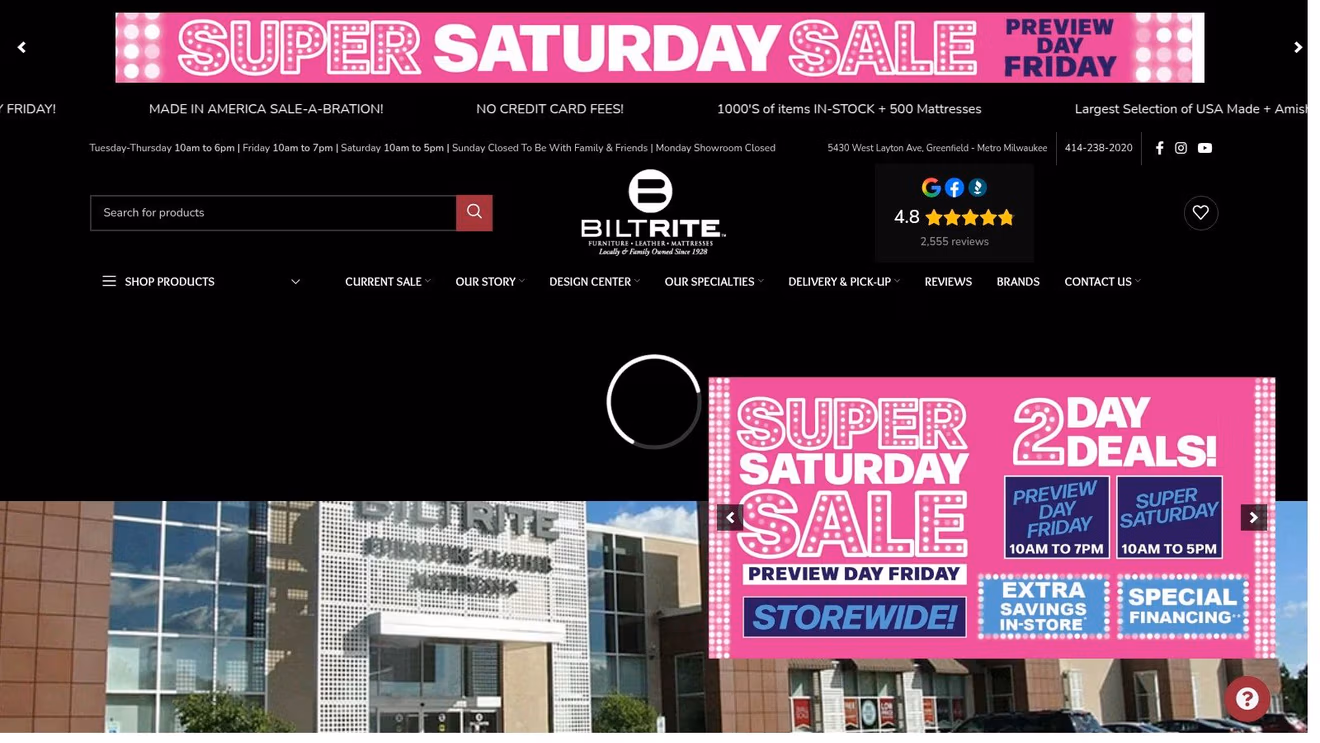 Screenshot from https://www.biltritefurniture.com