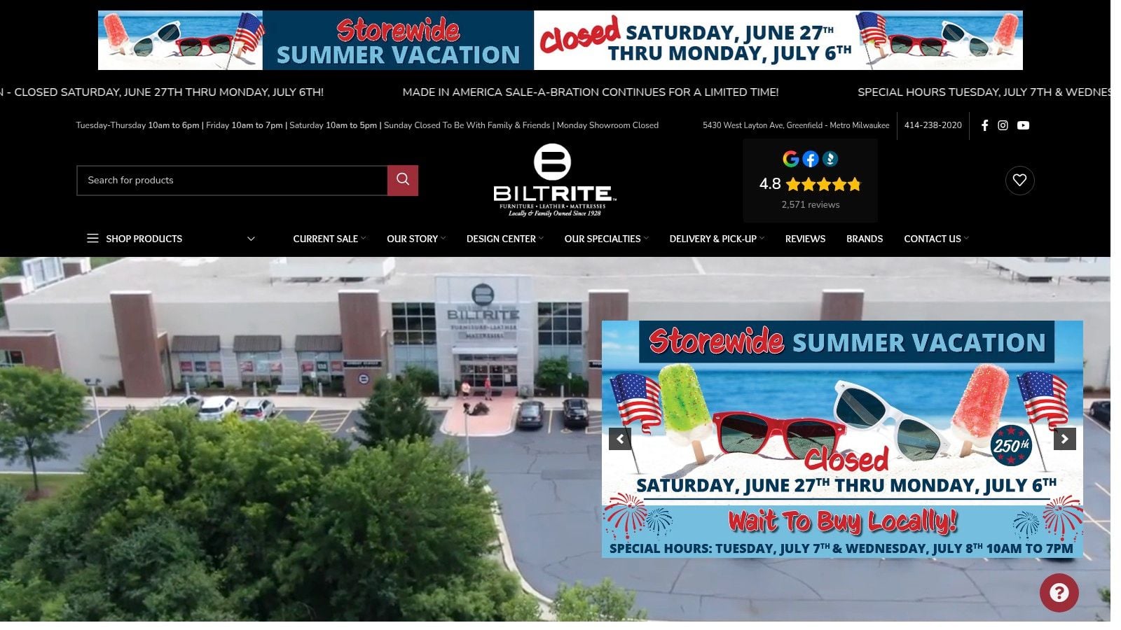 Screenshot from https://www.biltritefurniture.com