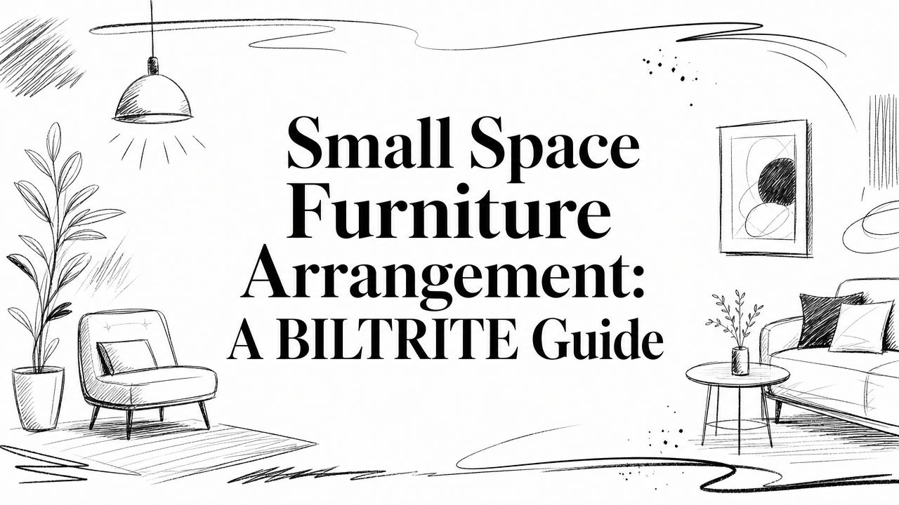 Small Space Furniture Arrangement Interior Sketch